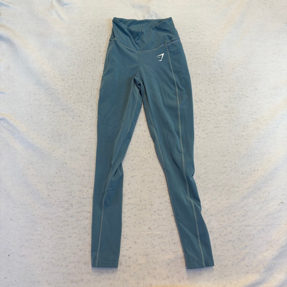 Gymshark Training Leggings Womens XS Teal High Waisted Pockets